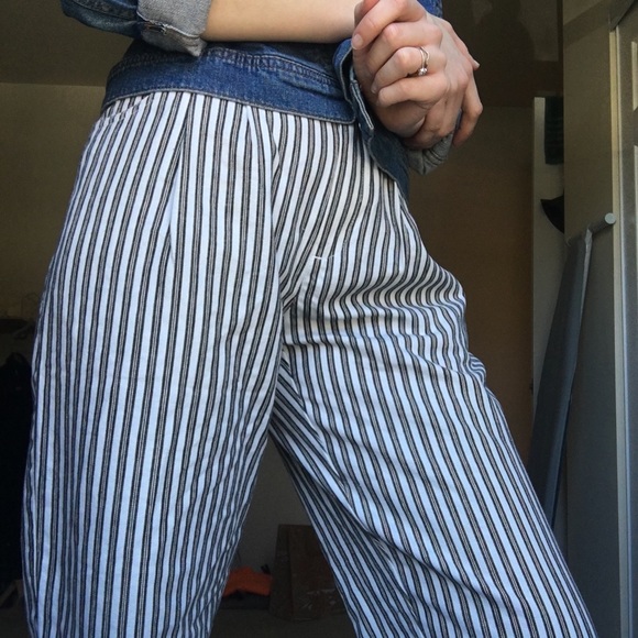 Pants - PERFECT vintage trousers black and white stripes